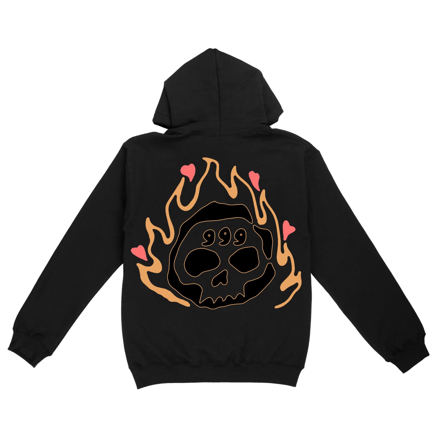999 Club Skull Puff Print Hoodie